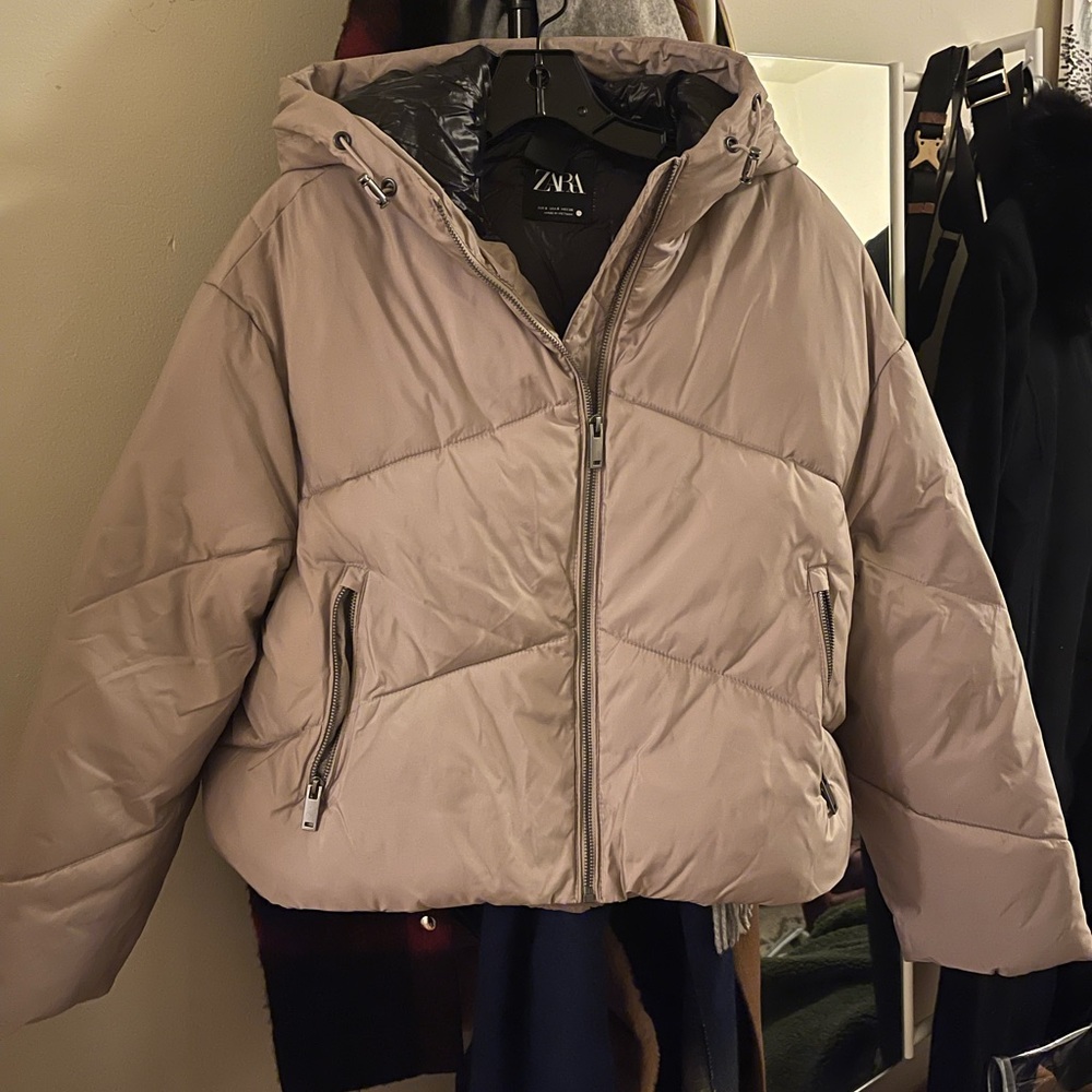 Zara cropped puffer jacket